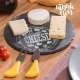 Plateau Fromage Ardoise rond et Ustensiles