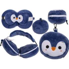 Ensemble 2 en 1 coussin de voyage et masque yeux pour enfant 