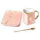 Set service de table mug assiette cuillère sac à main rose